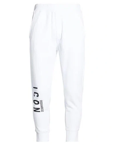 Dsquared2 Icon Man Pants White Size L Cotton