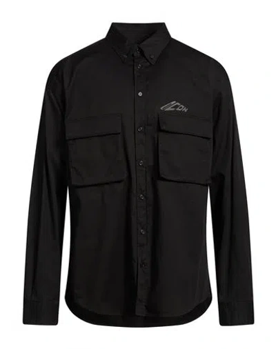 Dsquared2 Icon Man Shirt Black Size 44 Cotton, Elastane
