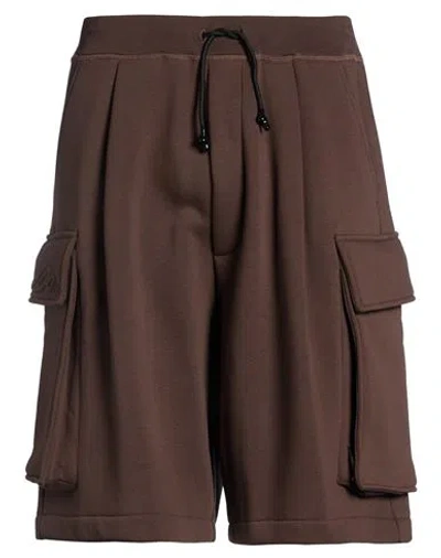 Dsquared2 Icon Man Shorts & Bermuda Shorts Chocolate Brown Size L Cotton, Polyester