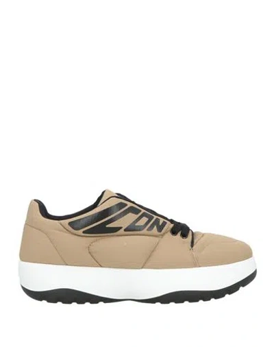 Dsquared2 Icon Man Sneakers Khaki Size 9 Cotton In Nude