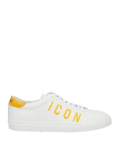 Dsquared2 Icon Man Sneakers White Size 7.5 Calfskin