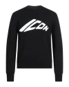 Dsquared2 Icon Man Sweater Black Size L Virgin Wool In Black