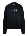 Dsquared2 Icon Man Sweatshirt Black Size L Cotton In Black