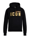 Dsquared2 Icon Man Sweatshirt Black Size M Cotton, Elastane In Black