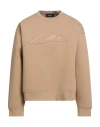 Dsquared2 Icon Man Sweatshirt Sand Size M Cotton In Brown