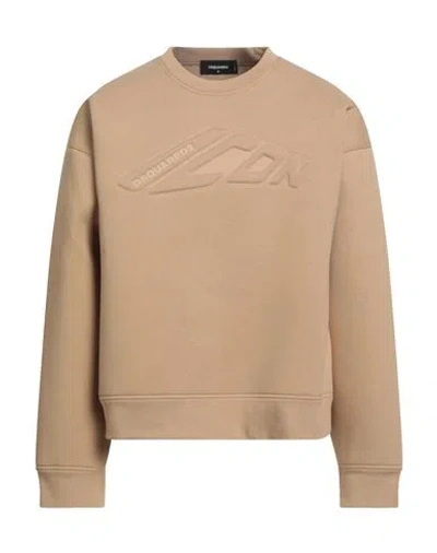 Dsquared2 Icon Man Sweatshirt Sand Size M Cotton