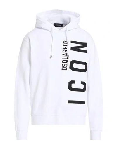 Dsquared2 Icon Man Sweatshirt White Size L Cotton