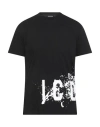 Dsquared2 Icon Man T-shirt Black Size L Cotton In Black