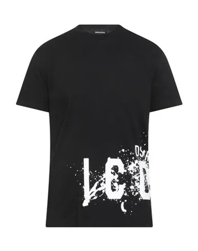 Dsquared2 Icon Man T-shirt Black Size L Cotton