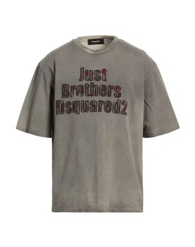 Dsquared2 Icon Man T-shirt Black Size L Cotton In Brown