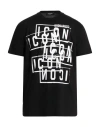 Dsquared2 Icon Man T-shirt Black Size M Cotton In Black