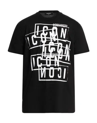 Dsquared2 Icon Man T-shirt Black Size M Cotton
