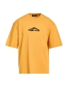 Dsquared2 Icon Man T-shirt Marigold Size L Cotton In Yellow