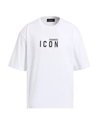 Dsquared2 Icon Man T-shirt White Size L Cotton