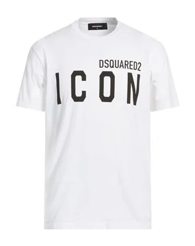 Dsquared2 Icon Man T-shirt White Size L Cotton