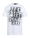 Dsquared2 Icon Man T-shirt White Size M Cotton In White