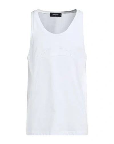 Dsquared2 Icon Man Tank Top White Size M Cotton