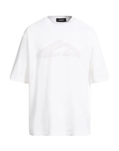 Dsquared2 Icon Man T-shirt White Size L Cotton