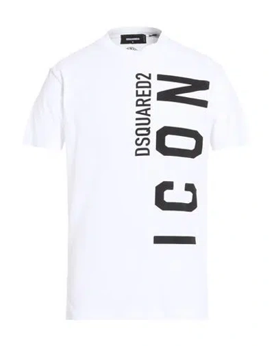 Dsquared2 Icon Man T-shirt White Size S Cotton