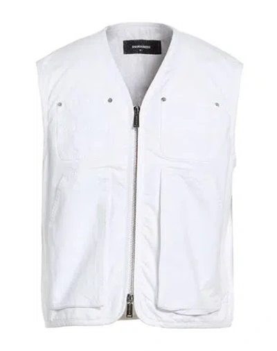 Dsquared2 Icon Man Vest White Size 42 Cotton