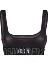 Dsquared2 Icon Motif Bandeau Bra In Black