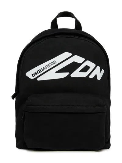 Dsquared2 Kids' Icon New Generation Backpack-icon In Black