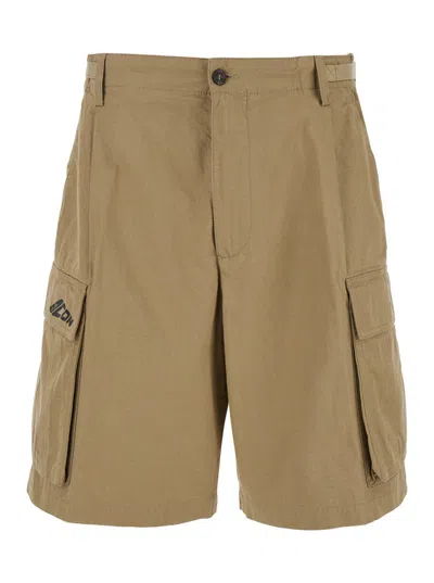 Dsquared2 'icon New Generation' Beige Cargo Shorts In Cotton Man