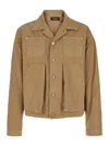 Dsquared2 'icon New Generation' Beige Jacket With Icon Logo On The Front In Brown