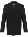 Dsquared2 Mens Black Logo-patch Stretch-wool Trousers In Black