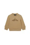 Dsquared2 Felpa Girocollo Con Logo Icon New Generation In Beige