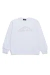 Dsquared2 Icon New Generation Branded Crew-neck Sweatshirt In White