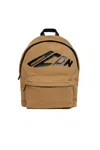 Dsquared2 Icon New Generation Branded Fleece Backpack In Beige