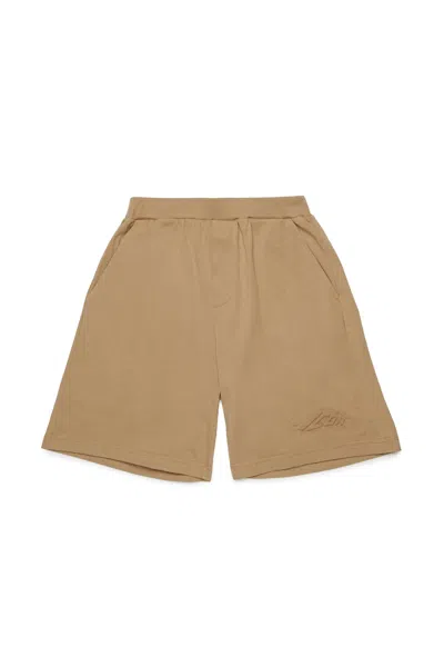 Dsquared2 Shorts In Jersey Con Logo Icon New Generation In Beige