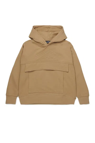 Dsquared2 Icon New Generation Branded Sweatshirt In Beige