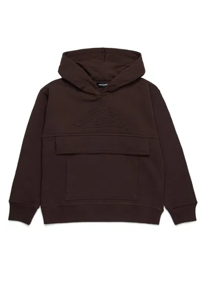 Dsquared2 Icon New Generation Branded Sweatshirt In Brown