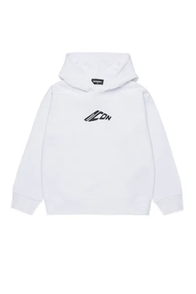 Dsquared2 Icon New Generation Branded Sweatshirt In White