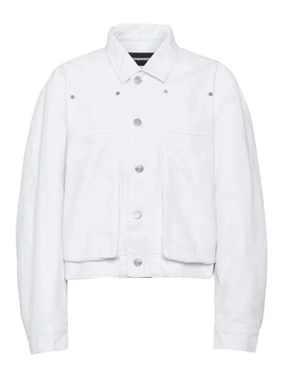 DSQUARED2 CHAQUETA BOMBER - BLANCO