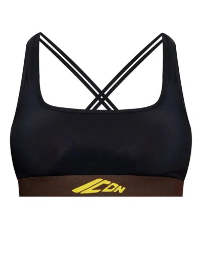 Dsquared2 Icon New Generation Cutout Sports Bra In Black