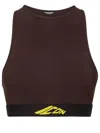Dsquared2 Icon New Generation Cutout Sports Bra In Dk Brown