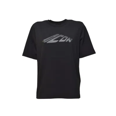 DSQUARED2 ICON NEW GENERATION EASY FIT BLACK COTTON T-SHIRT