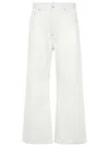 Dsquared2 Wide-leg Denim Trousers With Practical Pockets In Beige