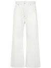 Dsquared2 Wide-leg Denim Trousers With Practical Pockets In Beige