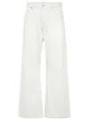Dsquared2 Wide-leg Denim Trousers With Practical Pockets In White