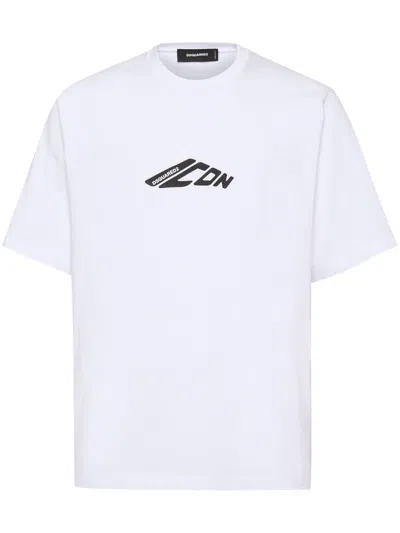 Dsquared2 Icon New Generation Loose Fit T-shirt In White