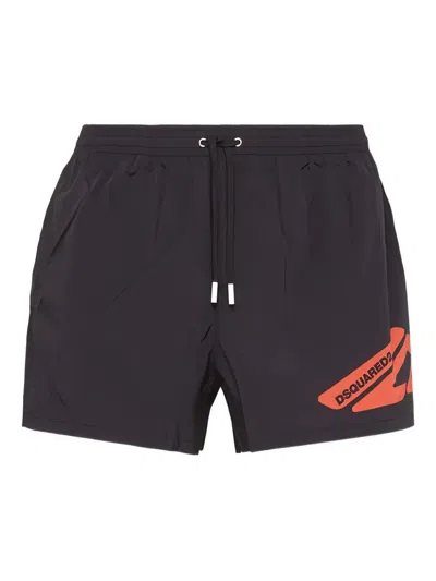 Dsquared2 Icon New Generation Swim Shorts In Black