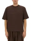 Dsquared2 Embossed-logo T-shirt In Brown