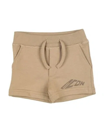 Dsquared2 Babies'  Icon Newborn Boy Shorts & Bermuda Shorts Camel Size 3 Cotton In Neutral
