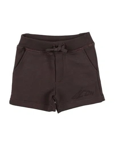 Dsquared2 Babies'  Icon Newborn Boy Shorts & Bermuda Shorts Chocolate Brown Size 3 Cotton In Black