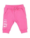 Dsquared2 Icon Newborn Pants Fuchsia Size 3 Cotton, Elastane In Pink