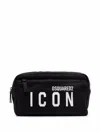 Dsquared2 Rectangular Beauty Case Icon Black In Black